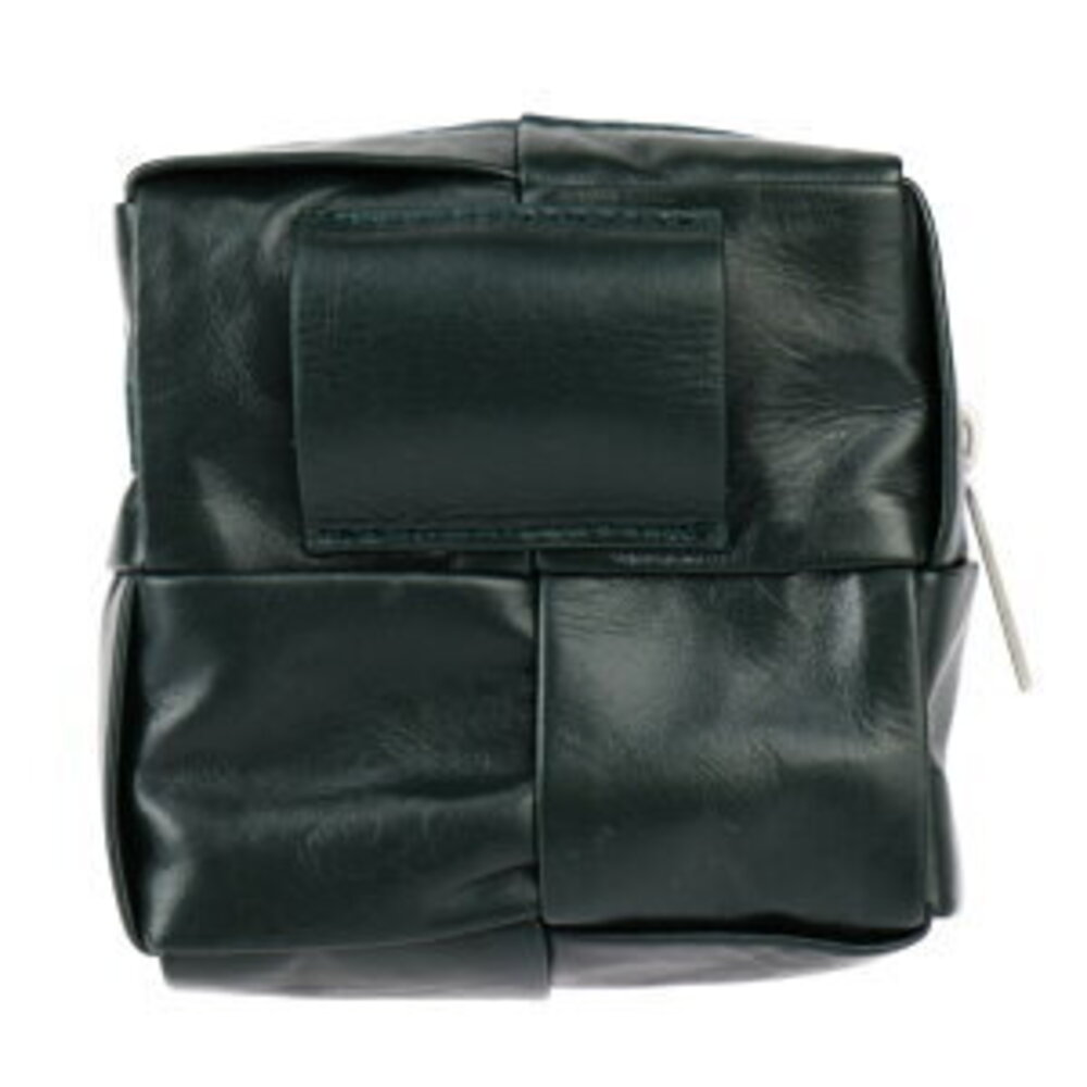 BOTTEGA VENETA Intrecciato belt bag waist calf leather green silver cassette - Picture 5 of 9
